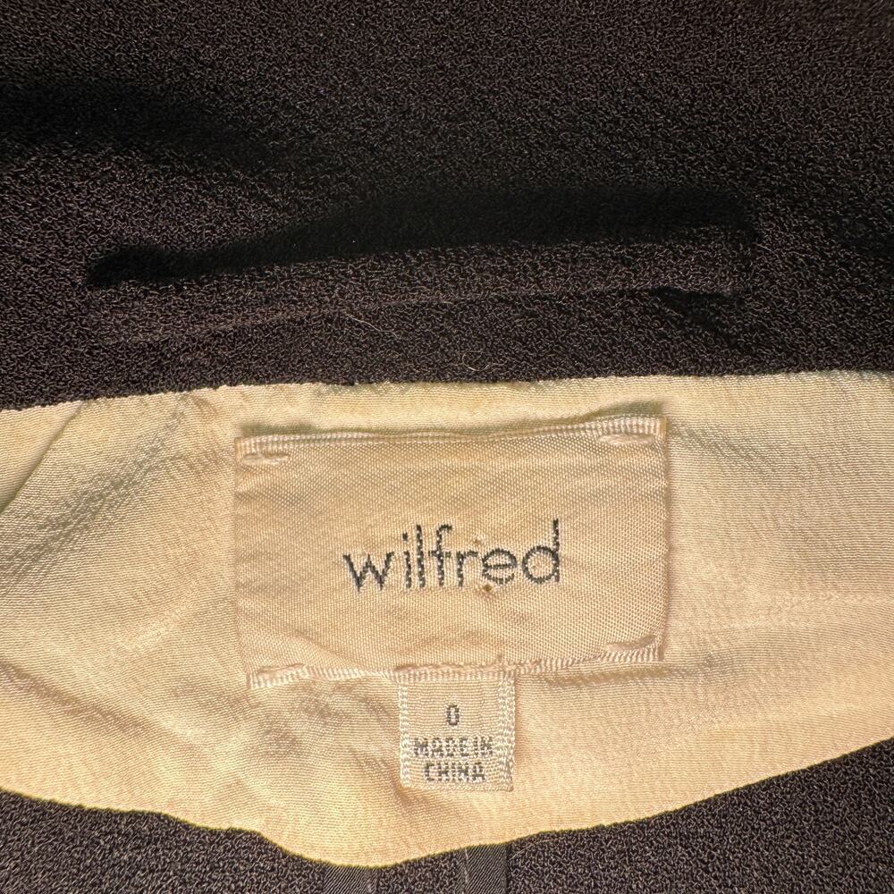 Aritzia Wilfred Women's sz 0 Black Chevalier Open Blazer Jacket - Picture 4 of 9